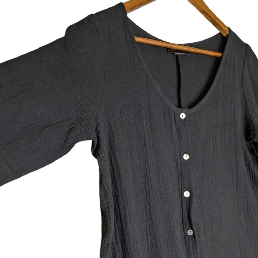 HATCH The Softest Gauze Nursing Jumpsuit XS Maternity Button Pocket Relaxed